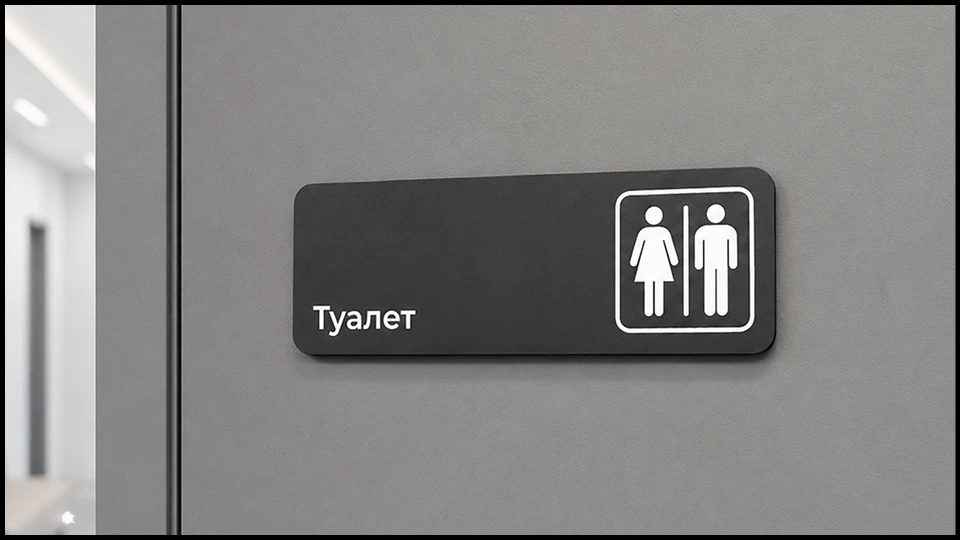 Табличка «Туалет»: альтернативный вариант